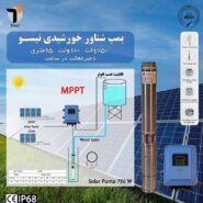 پمپ آب شناور خورشیدی تیسو 750 وات 110 ولت 65 متری