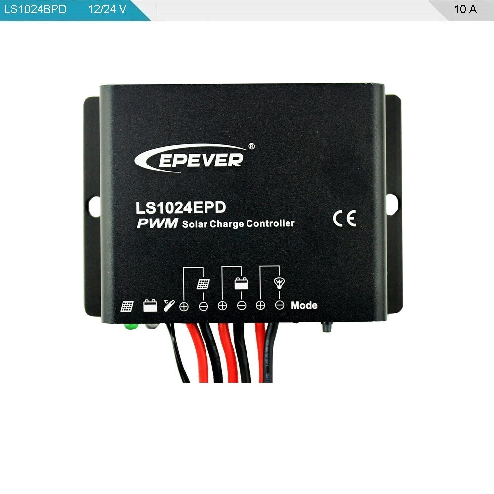 شارژ کنترلر 10 آمپر 12/24 ولت ضد آب PWM برند Ep Ever مدل LS1024BPD