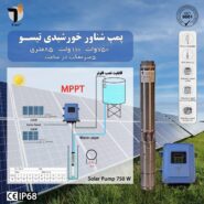 پمپ آب شناور خورشیدی تیسو 750 وات 110 ولت 85 متری