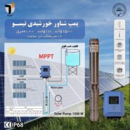 پمپ آب شناور خورشیدی تیسو 1500 وات 110 ولت 100 متری