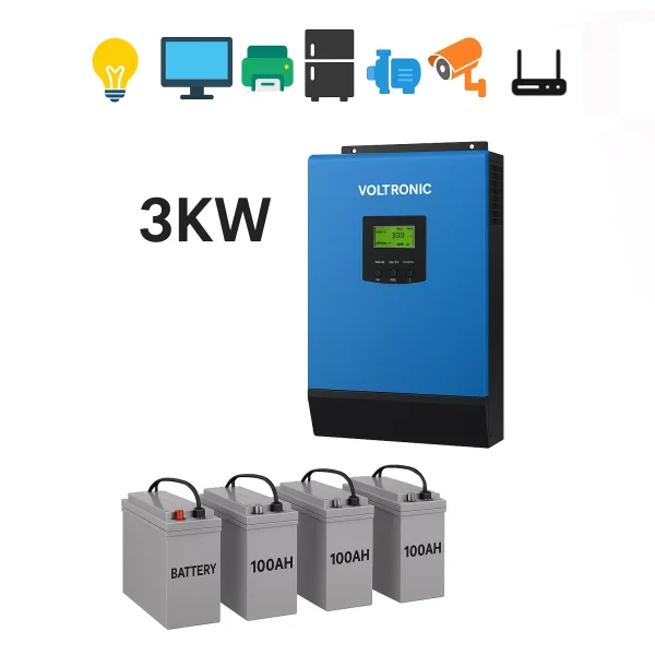 پکیج خورشیدی 3 کیلووات بدون پنل Voltronic